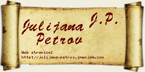 Julijana Petrov vizit kartica